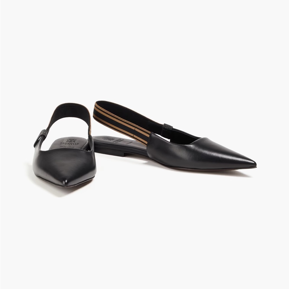 Brunello Cucinelli Black Loafers Slip-Ons size 38